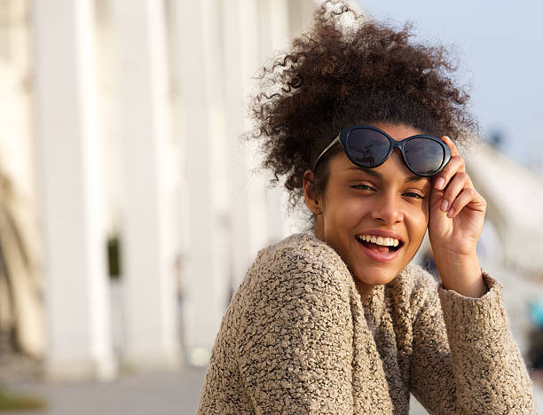 istock Woman laughing outside 476347818