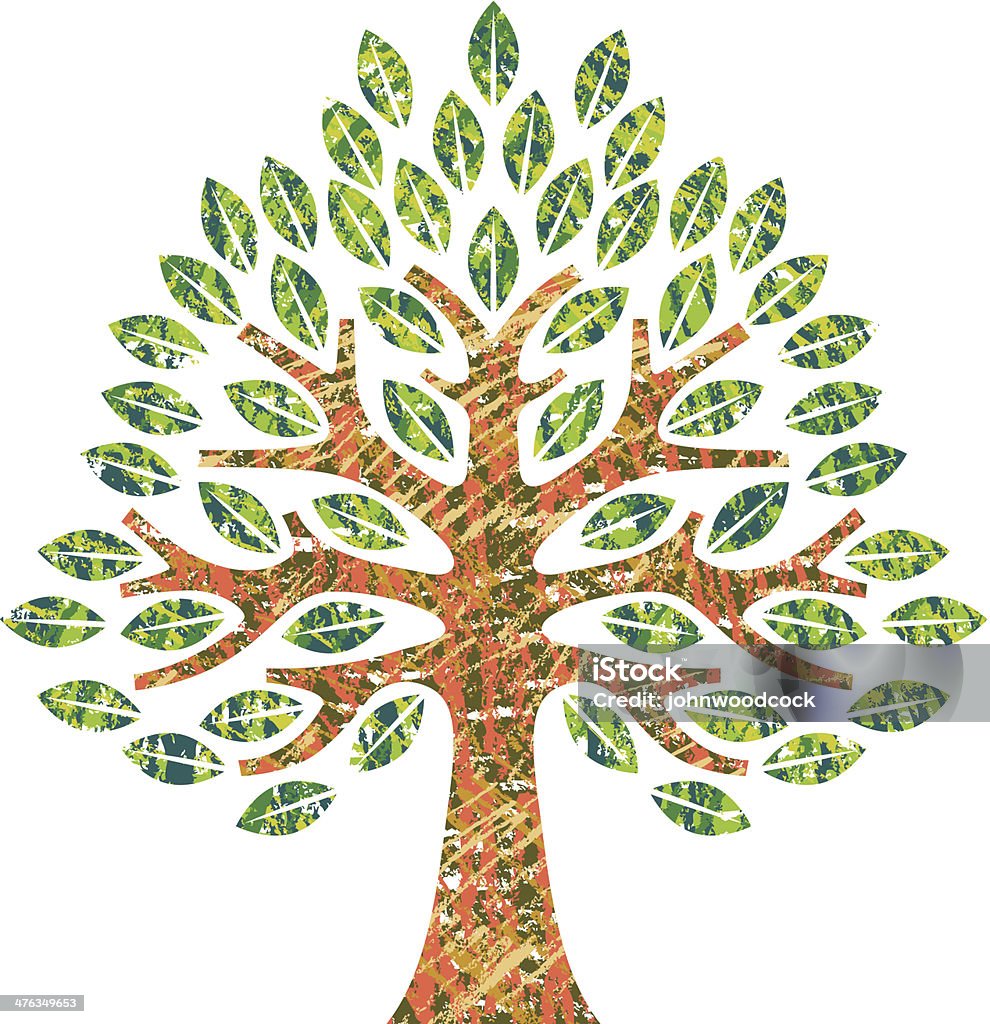 Esbozo simple árbol gigante - arte vectorial de Arte libre de derechos