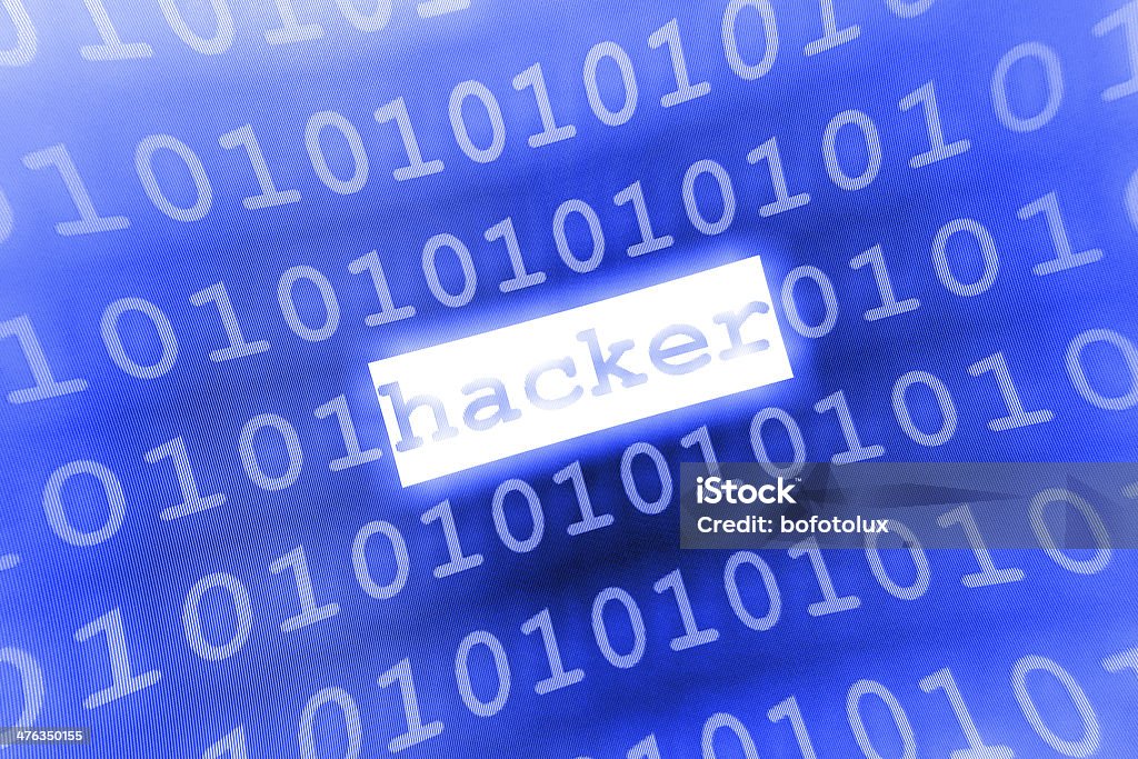 Голубой Хакер иллюстрация - Стоковые фото Горизонтальный роялти-фри