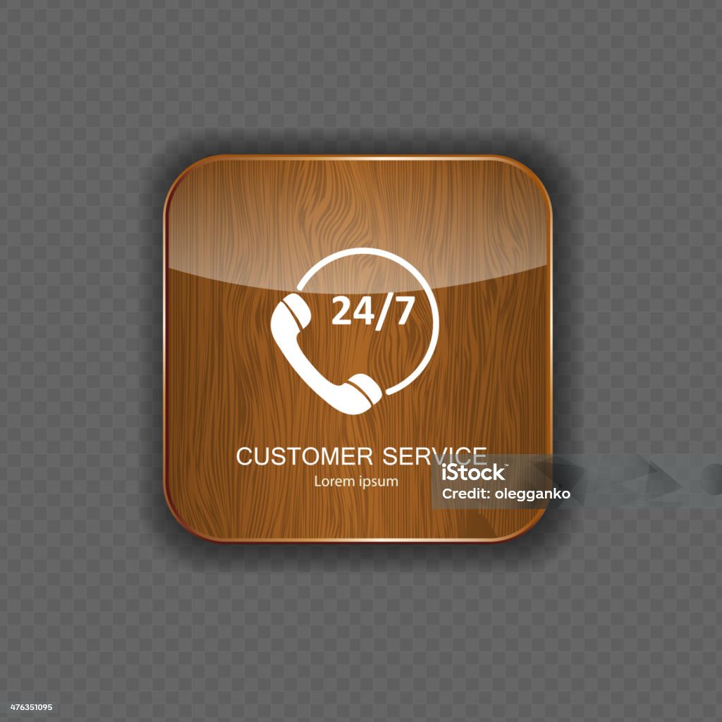 Kundenservice Holz Anwendung icons - Lizenzfrei Abmachung Vektorgrafik
