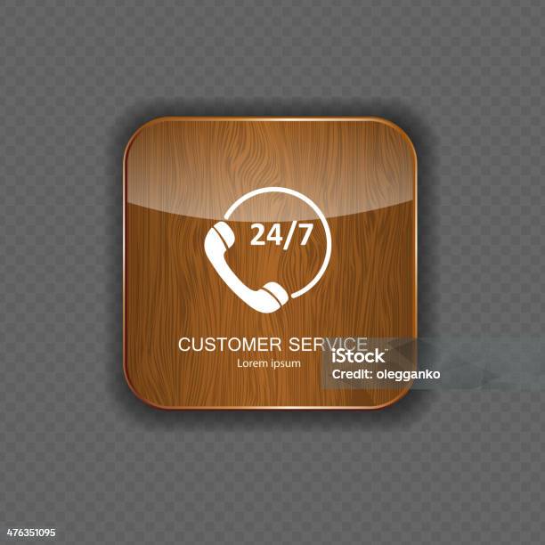 Le Icone Di Applicazione Legno Servizio Clienti - Immagini vettoriali stock e altre immagini di Accordo d'intesa - Accordo d'intesa, Affari, Applicazione mobile
