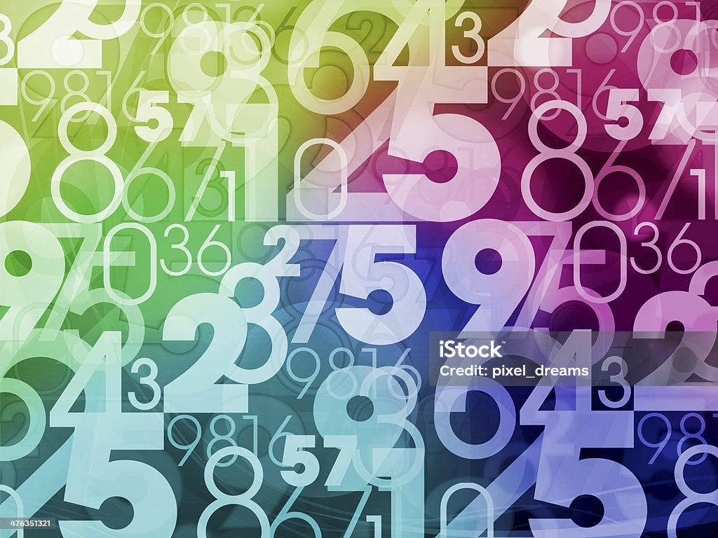 Fun Numbers Background Colorful Numbers Background Stock Photo - Download Image Now - Number ...