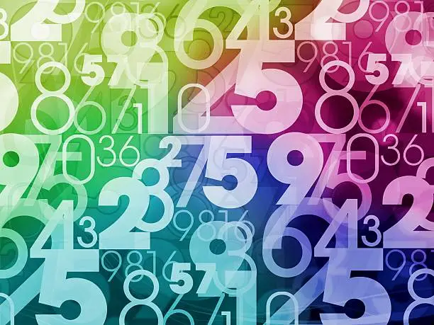 Photo of colorful numbers background