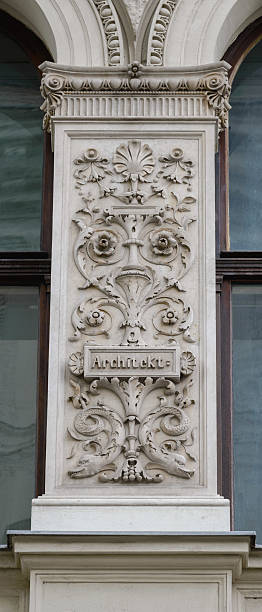 istock Art nuveau pillar ornament spelling Architect 476352242