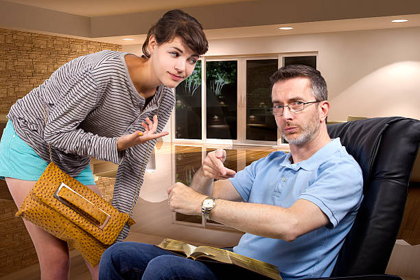 Sad family of two struggling with martgage payments