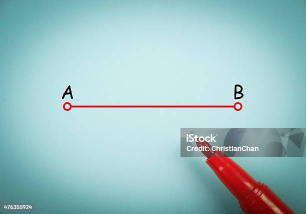 Point A To Point B Stock Photo - Download Image Now - Letter B, Transparent, Pointing