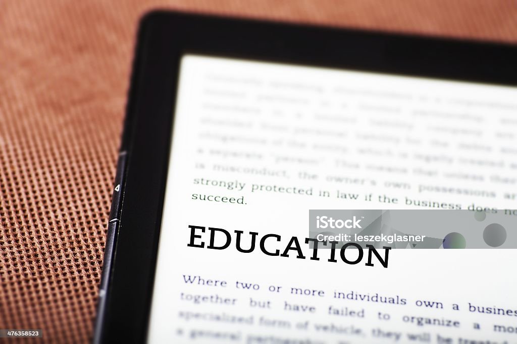 L'éducation concept de e-book, tablette - Photo de Affaires libre de droits