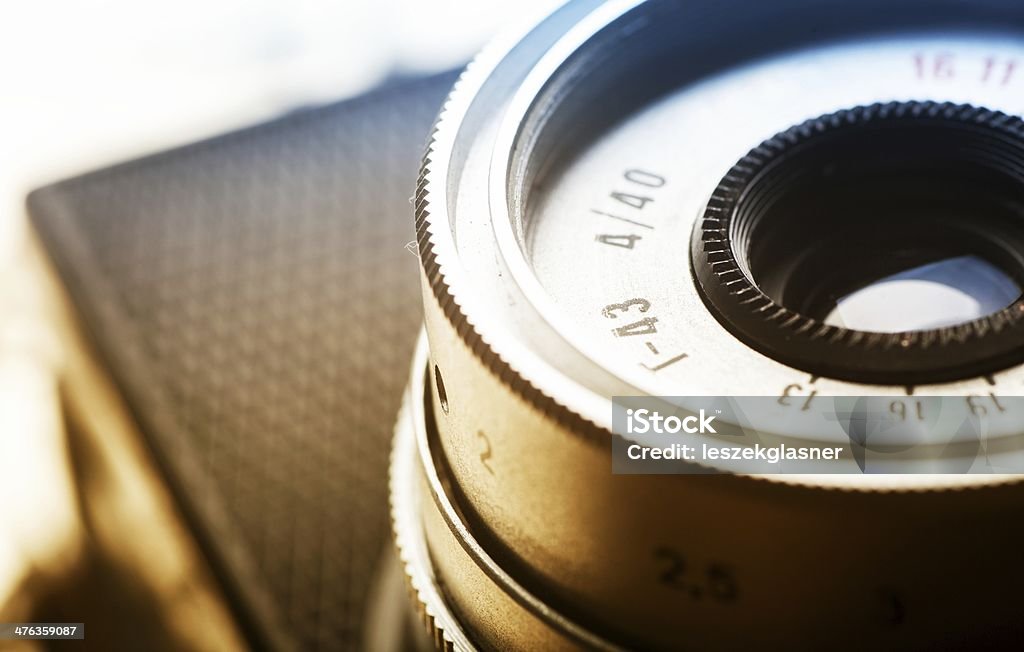 Close up of the old camera, vintage style Close up of old camera, vintage style Antique Stock Photo