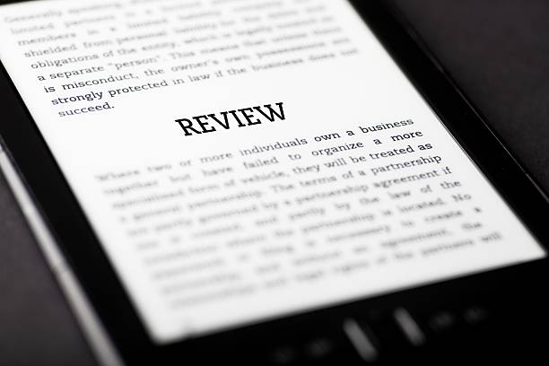 istock Review on tablet touchpad, ebook concept 476359229