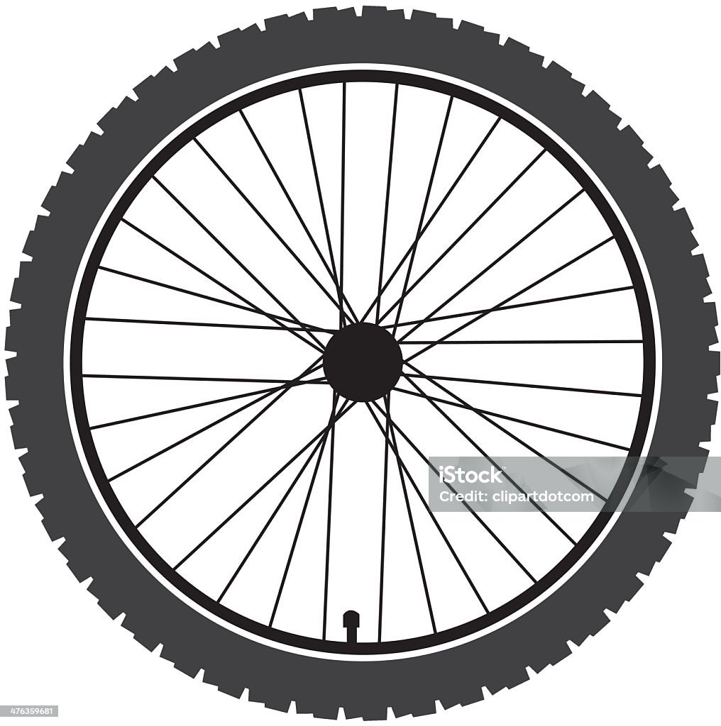 ベクトルイラストグレイの自転車の輪 - 自転車のロイヤリティフリーベクトルアート