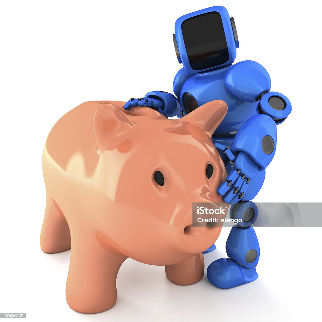 Robot avec moneybox - Photo de Abstrait libre de droits