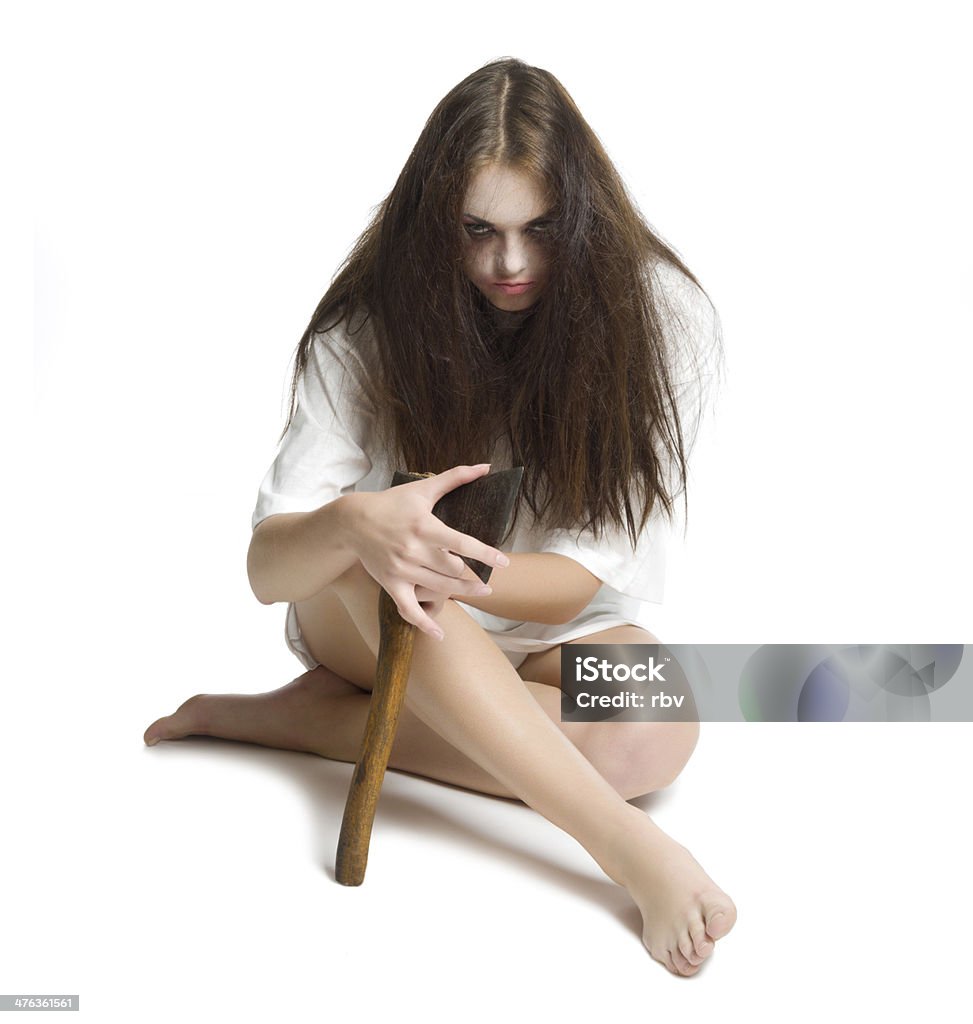 Zombie Menina com Machado - Royalty-free Adolescente Foto de stock