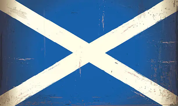 Vector illustration of Scotland Grunge Flag