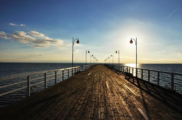 The wooden pier stock photo