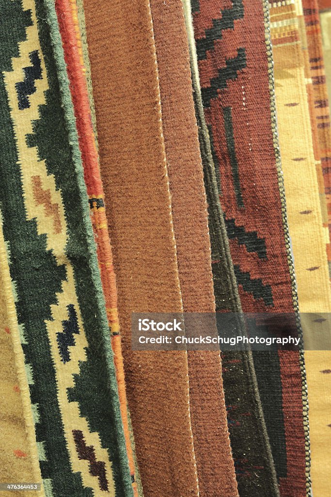 Cobertor Navajo tapete tecido Vitrine de varejo - Foto de stock de Amostra de Tecido - Material Têxtil royalty-free