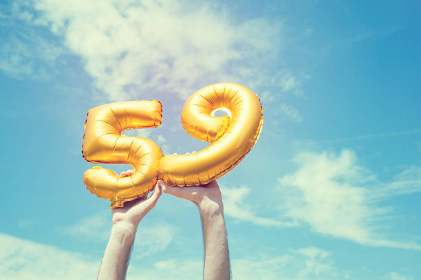 istock Gold number 59 balloon 476365482