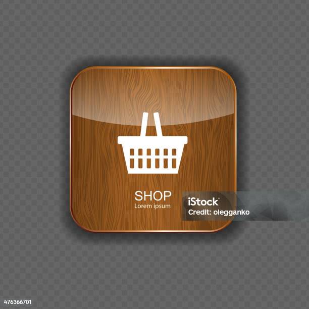 Shop Holz Anwendung Icons Stock Vektor Art und mehr Bilder von Ausverkauf - Ausverkauf, Berühren, Computer
