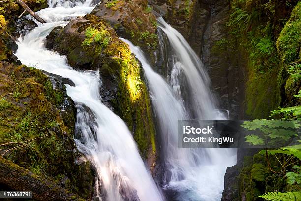 Sol Duc Cascada En Parque Nacional Olímpico Foto de stock y más banco de imágenes de Aire libre - Aire libre, Bosque, Bosque pluvial