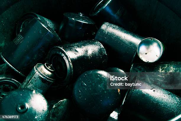 Discarded Batteries Background Stock Photo - Download Image Now - Battery, Garbage, Aluminum