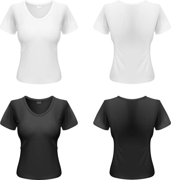 Woman t-shirt vector art illustration