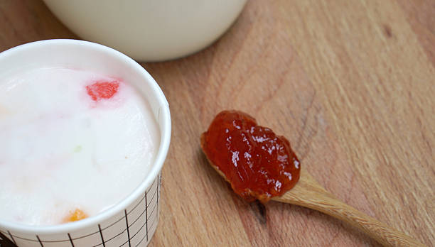 istock Spoon of strawberry jam 476370920