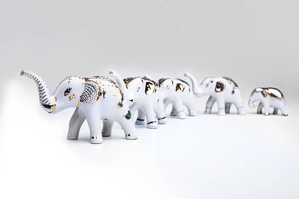 istock Herd of elephant ceramic, product from Thailand. 476374677