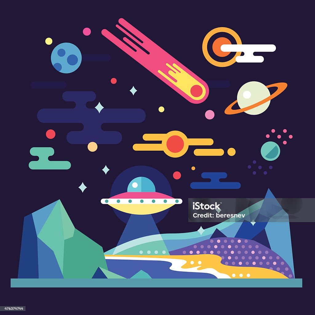 Introduction Space Landscape Space Landscape Stock Illustration - Download Image Now - Art, Mountain ...