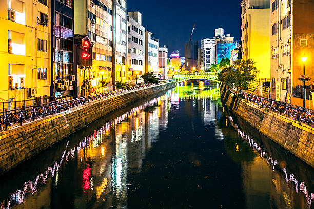 Night view to riverside.