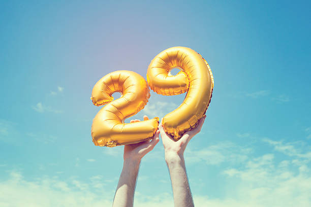 istock Gold number 29 balloon 476375370