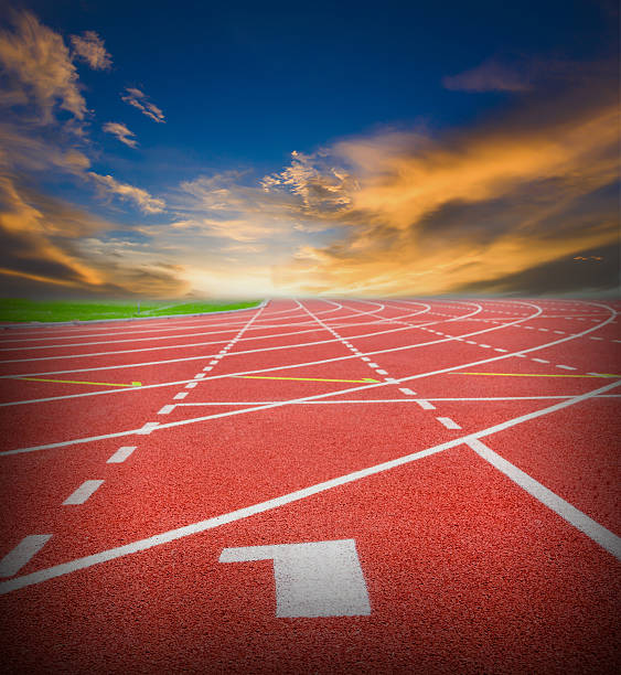 istock Athlete Track or Running Track with nice scenic 476375554