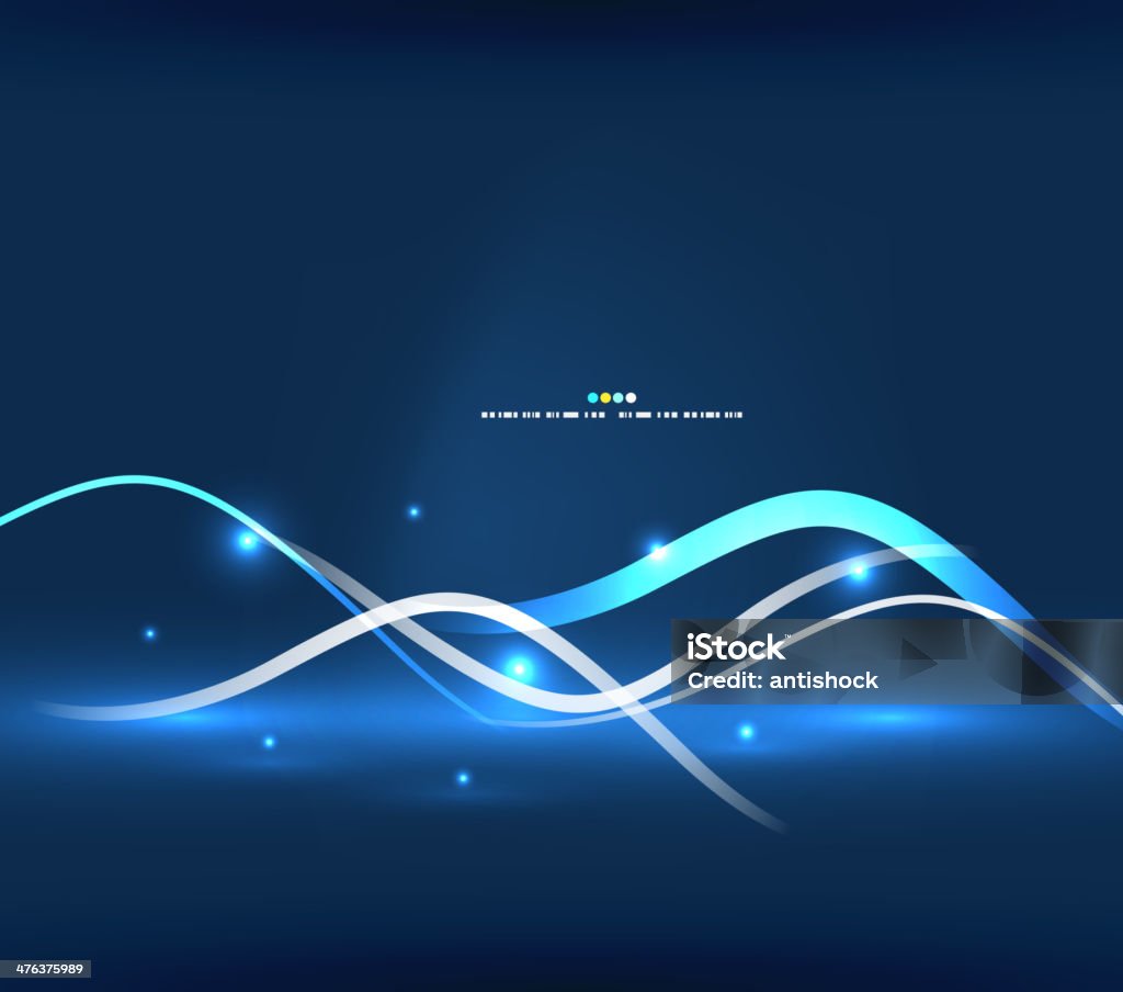 Блестящий синий светящихся линий фон - Векторная графика Электричество роялти-фри