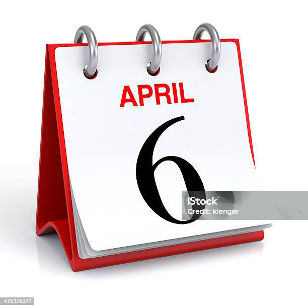 4월 일정 4월에 대한 스톡 사진 및 기타 이미지 - 4월, 6, 달력