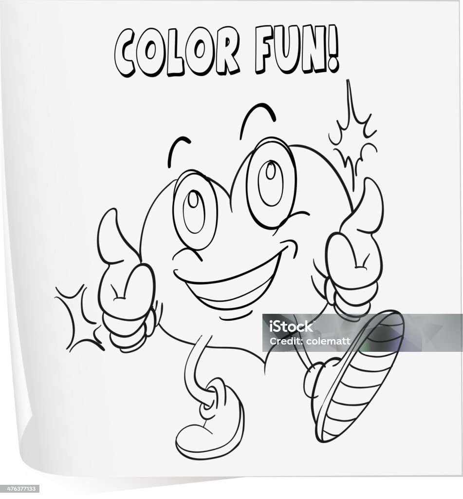 Coloring worksheet colouring worksheet (heart) Activity stock vector