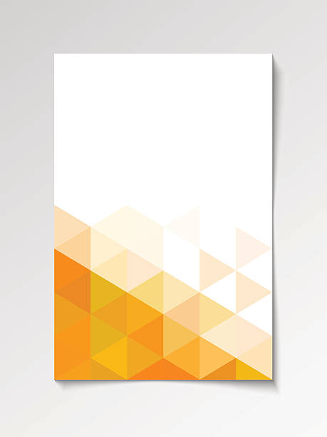 Orange modern flyer design template vector art illustration