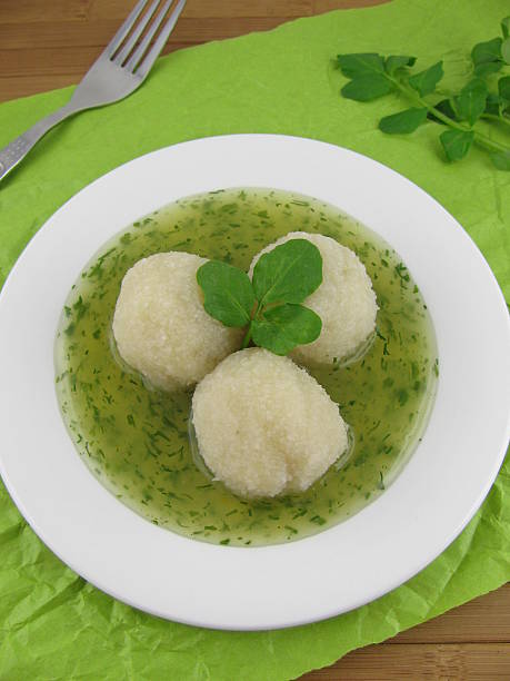istock Cooked potato dumplings and watercress sauce 476378460