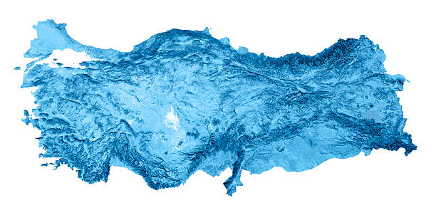 turcja mapy (map) topograficznej puste - caucasus mountains zdjęcia i obrazy z banku zdjęć