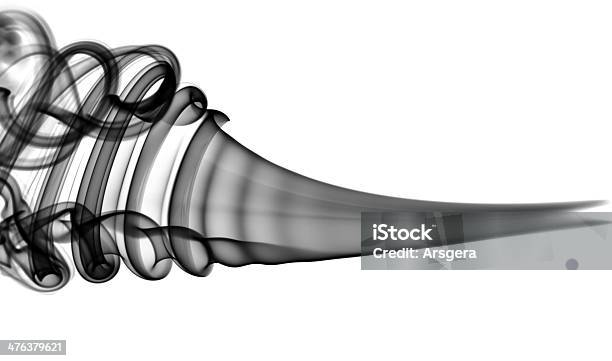 Astrazione Fumo Nero Vortici Forma E Curve - Fotografie stock e altre immagini di Accendere (col fuoco) - Accendere (col fuoco), Astratto, Bianco