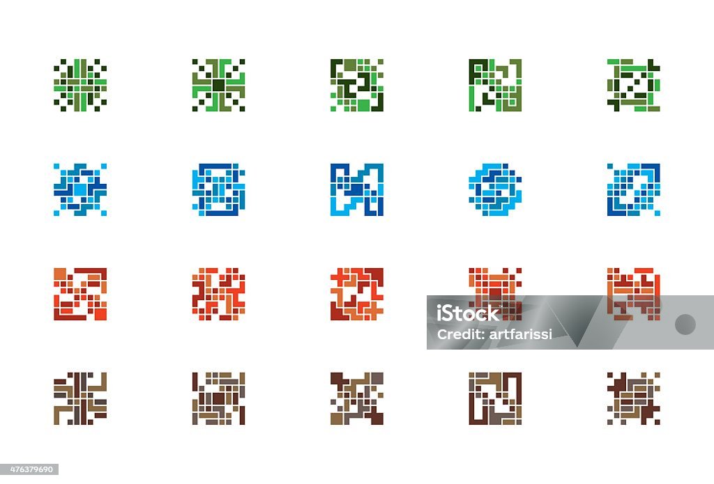 Code Square Logos Code Quadrangle Logo Business Stock Illustration - Download Image Now ...