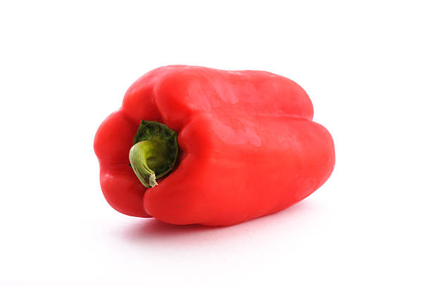 Red pepper isolated background stock photo