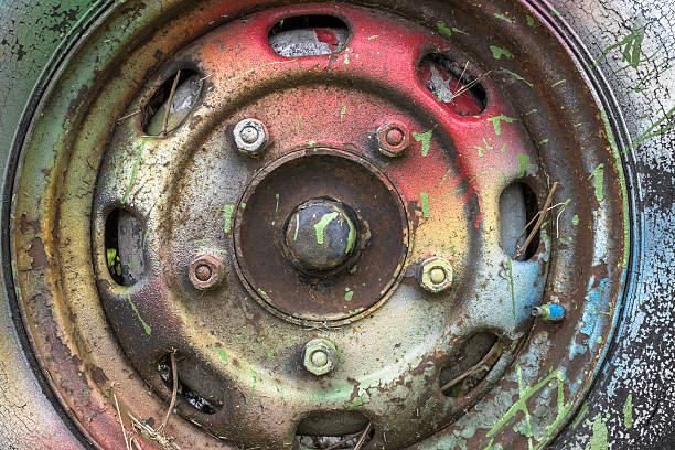 camion pickup painting - rust rusty metal steel foto e immagini stock