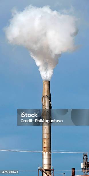 Smoke From Chimney At Sugar Beet Processing Plant Stock Photo - Download Image Now - Agriculture, Air Pollution, Built Structure