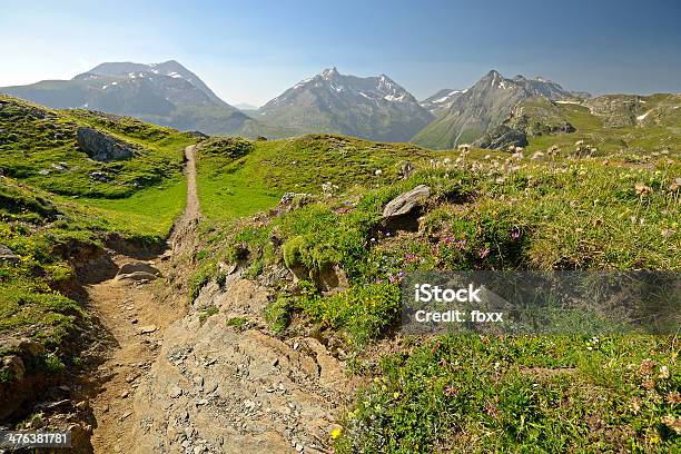 Footpath To The Summit Stock Photo - Download Image Now - Adventure, Clear Sky, Conquering Adversity