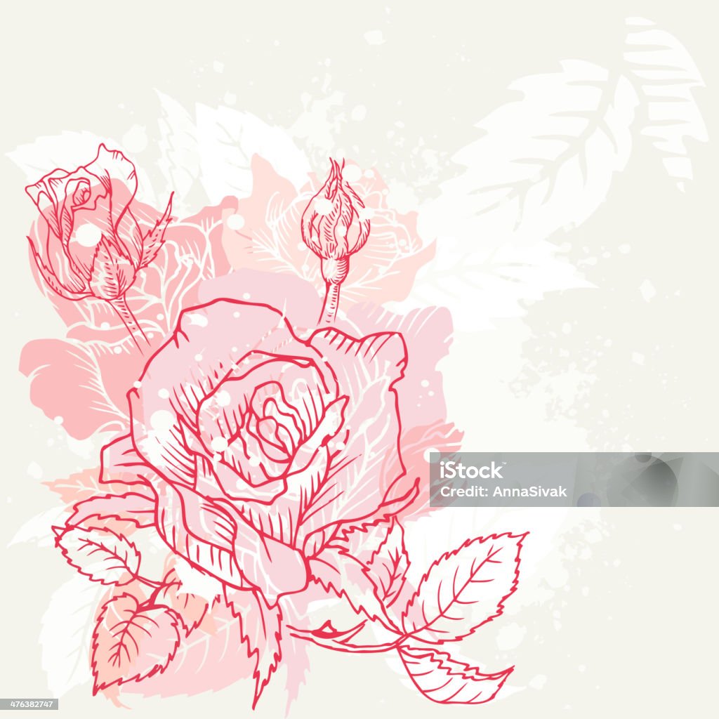 Bazgroły Rose Element - Grafika wektorowa royalty-free (Bazgroły - Rysunek)