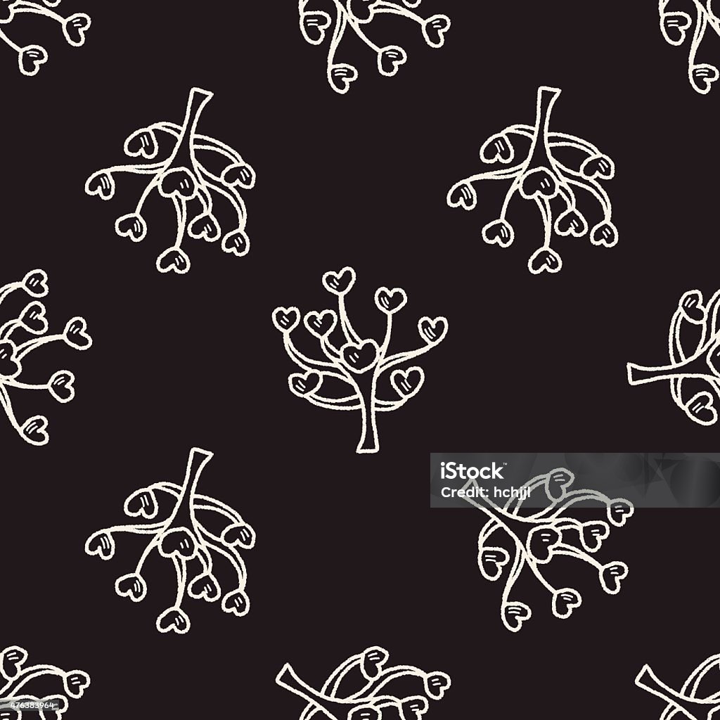 Love Tree Pattern Love Tree Doodle Seamless Pattern Background Stock Illustration ...