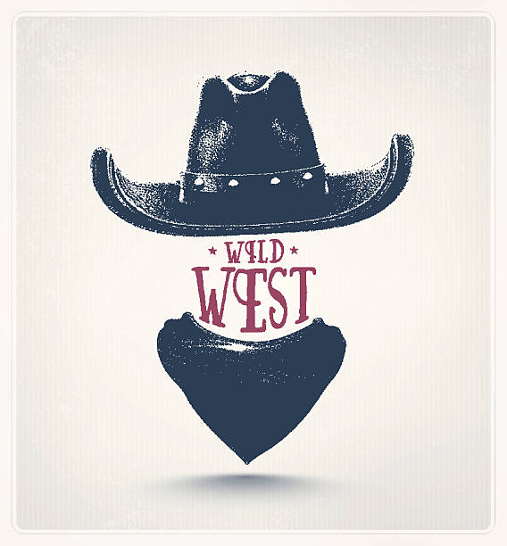 ilustraciones, imágenes clip art, dibujos animados e iconos de stock de wild oeste - cowboy hat hat wild west isolated