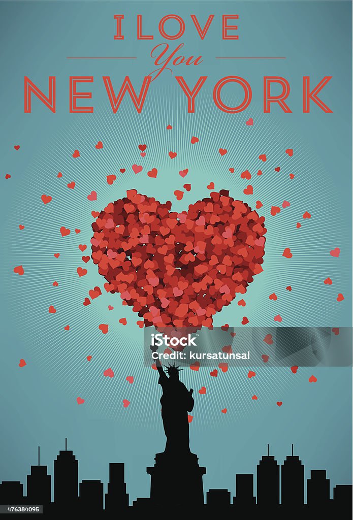 Io amo New York Poster - arte vettoriale royalty-free di I love New York - Frase inglese
