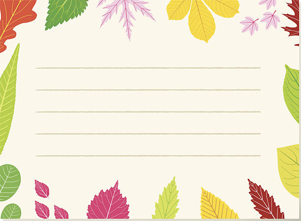 ilustraciones, imágenes clip art, dibujos animados e iconos de stock de decorativos leafborder leafpaper (color). - baumblätter