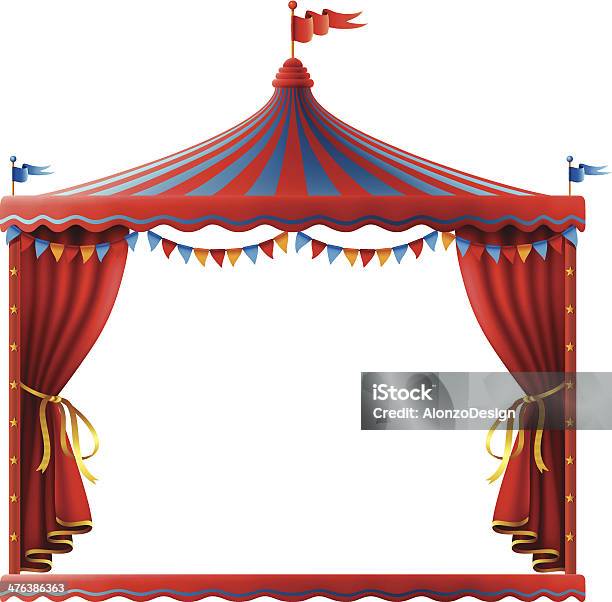 Circus Stage Sign Stock Illustration - Download Image Now - Circus, Traveling Carnival, Curtain
