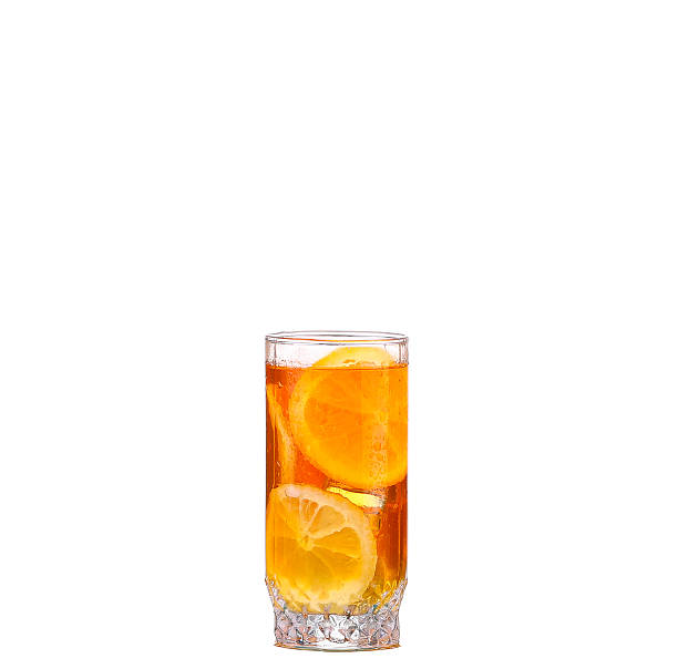 istock Amber cocktail in a glass isolated on a white background 476388920