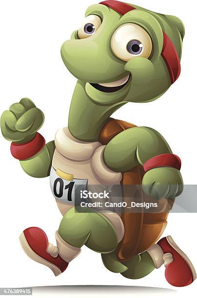 Бег Turtle — стоковая векторная графика и другие изображения на тему Черепаха - Черепаха, Бег - лёгкая атлетика, Бегать